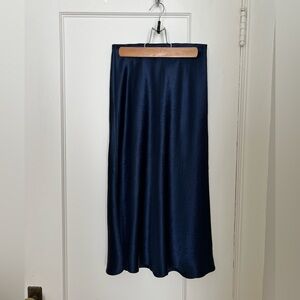 Babaton Blue Maxi Slip Skirt for Casual Resort Wear